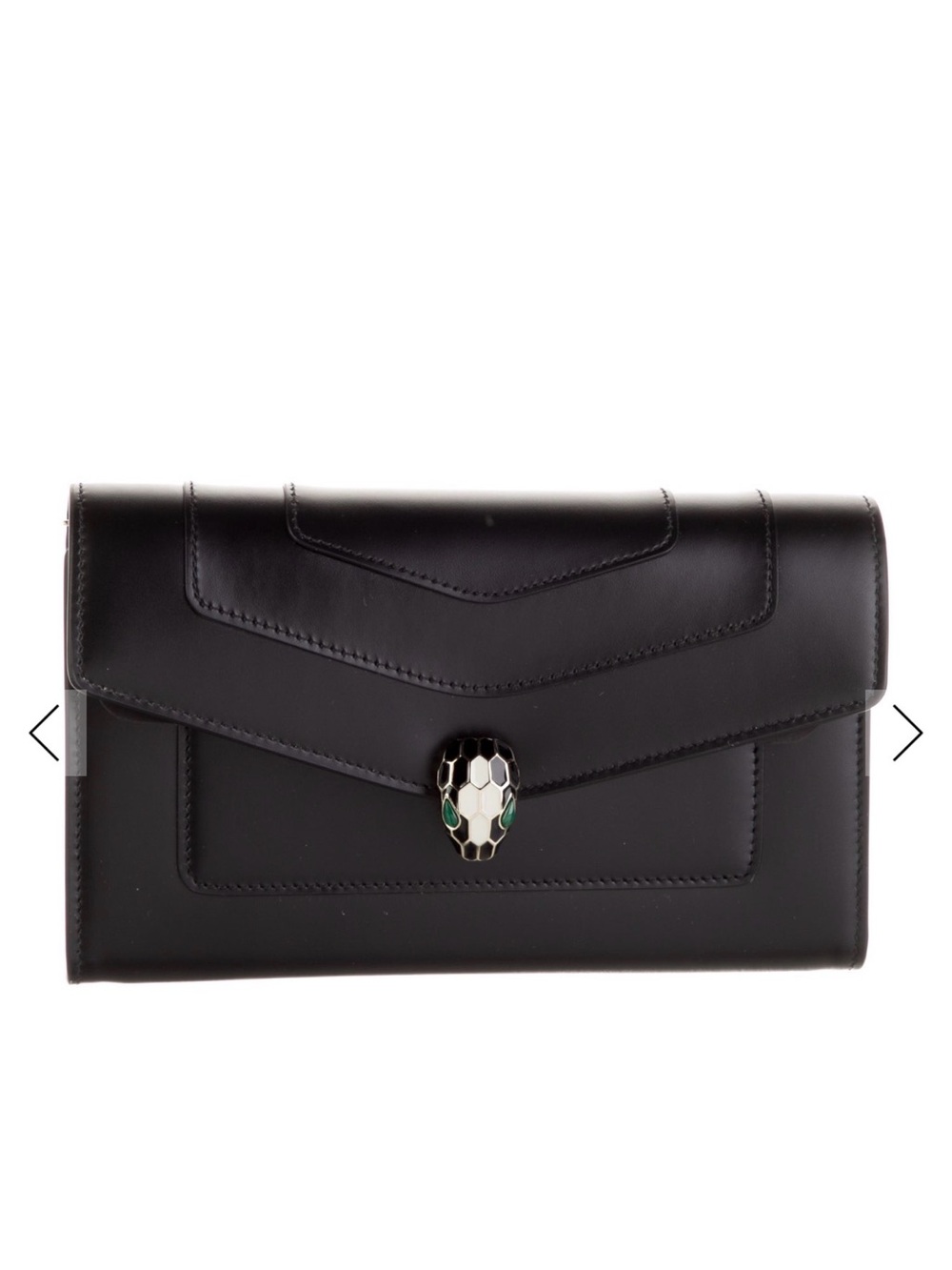 Bulgari Black Leather Serpenti, With box and dust bag